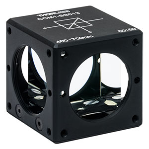 CCM1-BS013 - 30 mm Cage Cube-Mounted Non-Polarizing Beamsplitter, 400 - 700 nm, 8-32 Tap