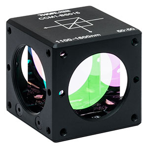 CCM1-BS015 - 30 mm Cage Cube-Mounted Non-Polarizing Beamsplitter, 1100 - 1600 nm, 8-32 Tap
