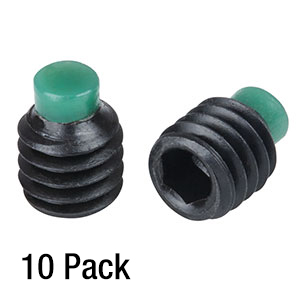 SS4MN4 - M4 x 0.7 Alloy Steel Nylon-Tipped Setscrew, 4 mm Long, 10 Pack