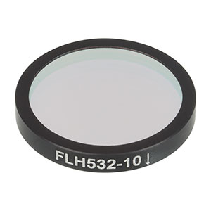 FLH532-10 - Hard-Coated Bandpass Filter, Ø25 mm, CWL = 532 nm, FWHM = 10 nm