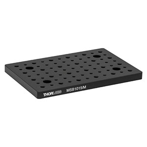 MSB1015/M - 100 mm x 150 mm x 9.5 mm Mini-Series Aluminum Breadboard, M4 and M6 High-Density Taps