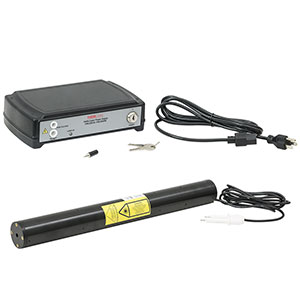 HNL050RB - HeNe Laser, 632.8 nm, 5 mW, Random, 100 - 240 VAC Power Supply Included