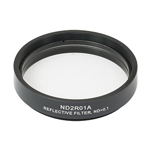 ND2R01A - Reflective Ø50 mm ND Filter, SM2-Threaded Mount, Optical Density: 0.1