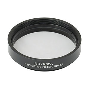 ND2R02A - Reflective Ø50 mm ND Filter, SM2-Threaded Mount, Optical Density: 0.2