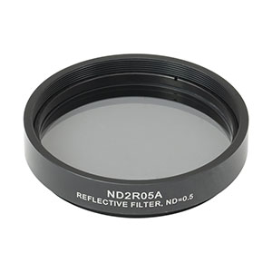 ND2R05A - Reflective Ø50 mm ND Filter, SM2-Threaded Mount, Optical Density: 0.5