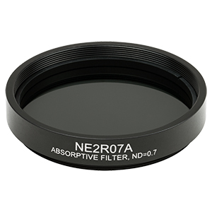 NE2R07A - Ø2in Absorptive ND Filter, SM2-Threaded Mount, Optical Density: 0.7