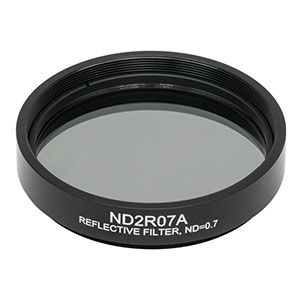 ND2R07A - Reflective Ø50 mm ND Filter, SM2-Threaded Mount, Optical Density: 0.7