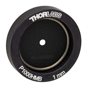 P1000HMB - Ø1/2in Mounted Pinhole, 1000 ± 10 µm Pinhole Diameter, Molybdenum