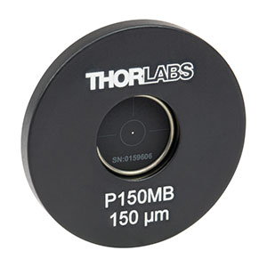 P150MB - Ø1in Mounted Pinhole, 150 ± 6 µm Pinhole Diameter, Molybdenum