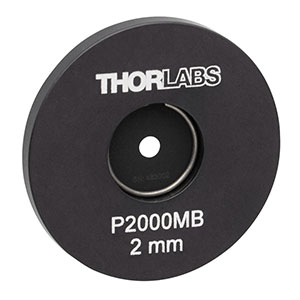 P2000MB - Ø1in Mounted Pinhole, 2000 ± 10 µm Pinhole Diameter, Molybdenum