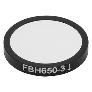 FBH650-3 - Hard-Coated Bandpass Filter, Ø25 mm, CWL = 650 nm, FWHM = 3 nm