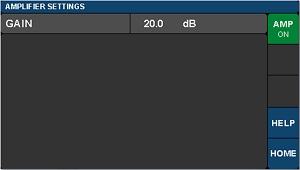 Reference Transmitter Linear Amplifier Settings Screen